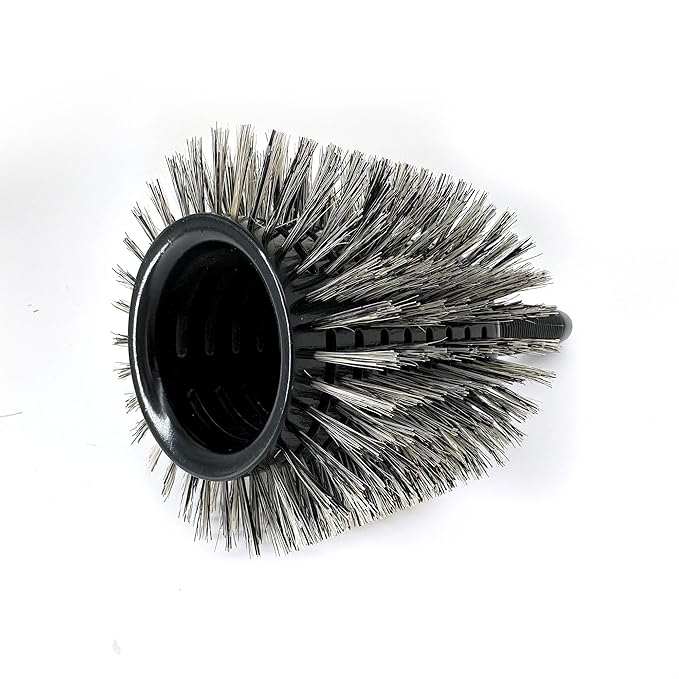 Phillips Brush Luxe Monster Vent 1 Professional Hair Brush (5” Diameter Barrel) – Black & Rose Gold Vented Hairbrush with Nylon Reinforced Boar Hair Bristles, Ergonomic Rubber Grip