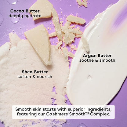 eos Cashmere Whipped Oil Body Butter, Vanilla Cashmere, 72 Hour Weightless Moisture For Dry Skin, Rich Formula and Deep Hydration, Body Care, 10 oz