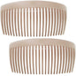 Camila Paris CP2912 French Side Combs Large Curved, Nude French Twist Hair Combs Decorative, Strong Hold Hair Clips for Women Bun Chignon Up-Do, No Slip Styling Girls Hair Accessories, Made in France