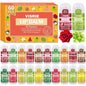Mini Lip Balm 60 Pack, Natural Lip Balms Bulk with Vitamin E and Coconut Oil, Moisturizing Lip Balm for Dry Cracked lips - 10 Flavors