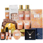 Luxury Gifts for Women, 16 Pcs Spa Gifts for Women of Coconut & Vanilla Scents Skin Care Kit, Facial Kit with Face Day Cream, Night Cream, Skincare Set, Skin Care Set Wrap in Makeup Storage Box