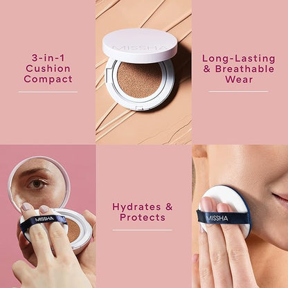 MISSHA Magic Cushion Foundation No.27 Honey beige for Skin Types