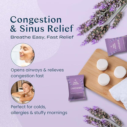 Body Restore Shower Steamers Aromatherapy 15 Pack - Fathers Day Unique Gifts for Dad, Grandpa, Birthday Gift for Mom, Daughter, Son, Best Friend, Travel Essentials, Self Care, Bath Bombs - Lavender
