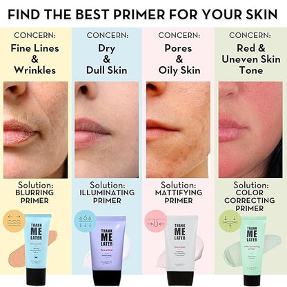 Elizabeth Mott Thank Me Later Radiant Face Primer - Illuminating & Hydrating Makeup Base for Glowing Skin, Long-Lasting, Pore-Minimizing, Oil-Free Formula, Lightweight & Cruelty-Free, 30g