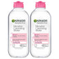 Garnier Micellar Water, Hydrating Facial Cleanser & Makeup Remover, Suitable for Sensitive Skin, Vegan, Cruelty Free, 13.5 Fl Oz (400mL), 2 Count