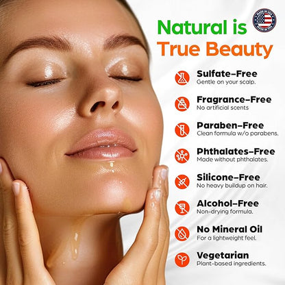 Organic Castor Oil For Face Moisturizer, Eyes, Eyelashes, Eyebrows, Wrinkles with Jojoba, Rosehip, Grapeseed, Squalane, Palmarosa, Bergamot and Vitamin E for Gentle Skin, Men & Women 1oz
