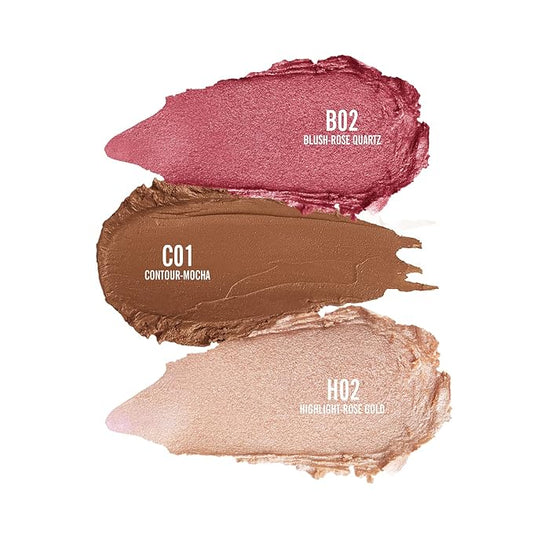 KIMUSE Multi Stick Trio Face Makeup, Cream Blush All Skin