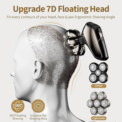 Head Shavers for Bald Men: 5-in-1 Electric Razor - IPX7 Waterproof Shaving Grooming Kit for Balder - Turbo Speed & Precision Blades
