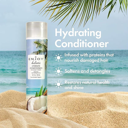 Enjoy Hair Care Holistic Hydrate Conditioner, pH 3.5-4.5, Hair Conditioner For Damaged Hair, Conditioner Curly Hair Products - 33 Fl Oz