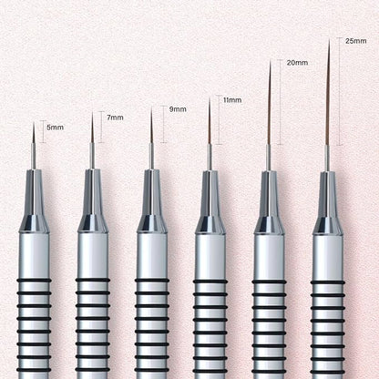 Nail art liner brushes, 6pcs