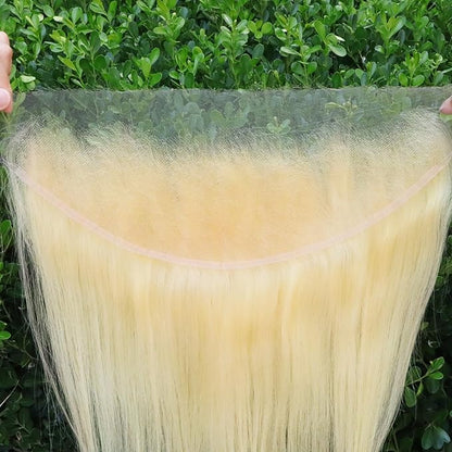 IDN BEAUTY SKINLIKE REAL HD 13X4 Lace Frontal Human Hair Scalp-Simulating 0.1mm Ultra Thin HD Frontal Pre Bleached Single Knots Pre Plucked Clean Natural Hairlin #613 Blonde ST 18 Inch