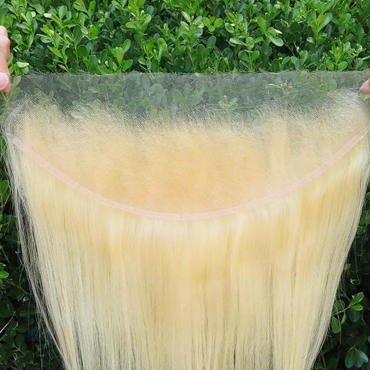 IDN BEAUTY SKINLIKE REAL HD 13X4 Lace Frontal Human Hair Scalp-Simulating 0.1mm Ultra Thin HD Frontal Pre Bleached Single Knots Pre Plucked Clean Natural Hairlin #613 Blonde ST 18 Inch