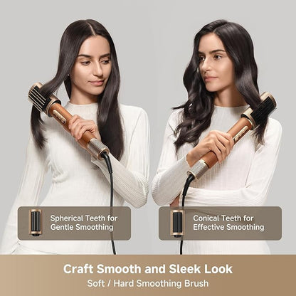 DREAME AirStyle Pro 7-in-1 Hair Styler & High Speed Dryer | Magnetic Attachments for Curling, Smoothing, Volumizing | Fast Drying, Frizz Control, Cool Shot | Luxury Leather Package