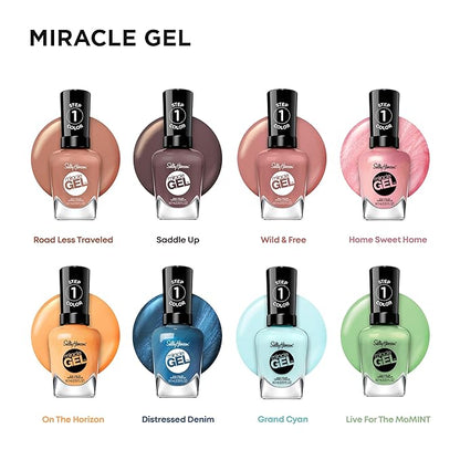 Sally Hansen Miracle Gel™, Road Less Traveled, Long Lasting, Gel-Like Formula, No UV Lamp Needed, Orange Nail Polish