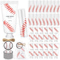 144 Pcs Baseball Lip Balm Hand Cream Set Baseball Party Supply, Include 36 Baseball Lip Balm 36 Moisturizing Hand Cream 36 Baseball Bag 36 Baseball Card and Rope for Baseball Accessories Gifts