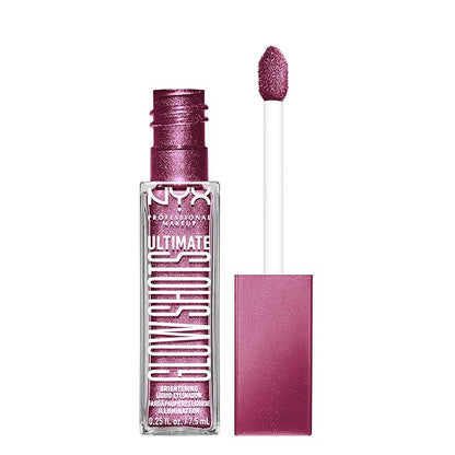 NYX PROFESSIONAL MAKEUP Ultimate Glow Shots, Liquid Eyeshadow, Long-Lasting Shimmer Eye Shadow with Vitamin C - Plum Player
