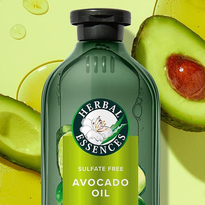 Herbal Essences Avocado Oil Sulfate Free Shampoo, Hair Repair, 13.5 Fl Oz, with Certified Camellia Oil and Aloe Vera, For All Hair Types, Especially Damaged Hair