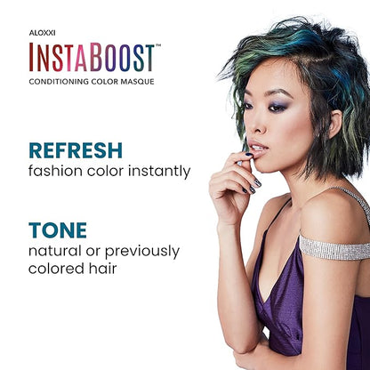 ALOXXI InstaBoost Conditioning Color Mask in Aquamarine Dream, Deposits Teal Color and Deeply Conditions Hair, 6.8 Fl Oz