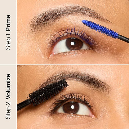 Honest Beauty 2-in-1 Extreme Volume Clean Mascara + Bold Lash Primer with Castor Oil | Maximum Volume + Curl | Vegan + Safe for Sensitive Eyes | Black, .27 fl oz