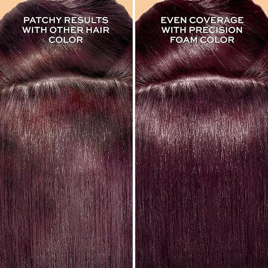 John Frieda Precision Foam Colour, Deep Cherry Brown 3VR, Full-coverage Hair Color Kit, Anti-Fade Gray Coverage, Deep Color Saturation Hair Dye, Pack of 2