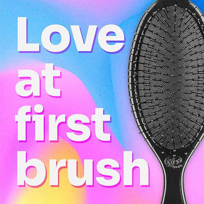 Wet Brush Original Detangler Brush Ghostly Style Kit, Ultra-Soft IntelliFlex Bristles, Detangling Brush Glides Through Tangles For All Hair Types (Wet Dry & Damaged), 1 Hairbrush & 1 Claw Clip