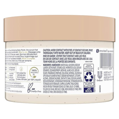 Dove Scrub for Silky Skin Oatmeal & Calendula Oil Body Scrub Exfoliates & Gives Lasting Nourishment 10.5 oz 4 Count