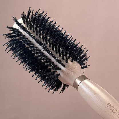 EcoTools Volumizing Round Hairbrush, Achieve Full Blow Out, Heat Resistant For Easy Blow Drying, Vegan Bristles Tame Frizz & Smooth Hair, Made With Renewable Bamboo, Cruelty-Free, 1 Count