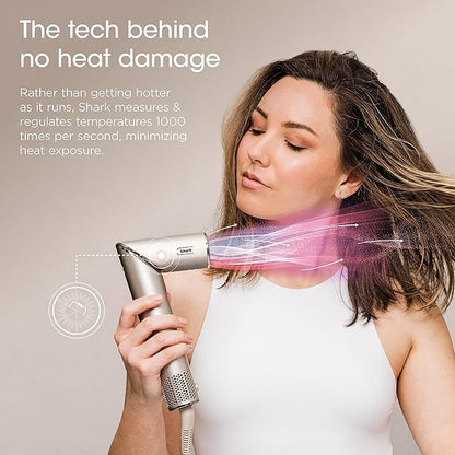 Shark HD430 FlexStyle Air Styling & Drying System, Powerful Hair Dryer Brush & Multi-Styler with Auto-Wrap Curlers, Paddle Brush, Oval Brush, Concentrator Attachment, Stone
