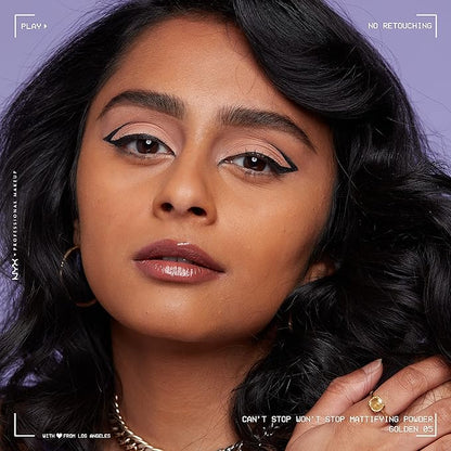 NYX PROFESSIONAL MAKEUP Can't Stop Won't Stop Mattifying Pressed Powder - Golden