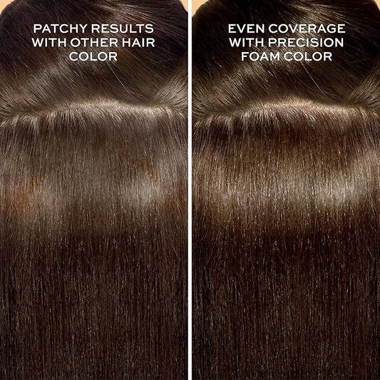 John Frieda Precision Foam Colour, Deep Brown Black 3N, Full-coverage Hair Color Kit, Anti-Fade Gray Coverage, Deep Color Saturation Hair Dye, 1 Application