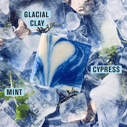 Every Man Jack Cold Plunge Mens Bar Soap - Glacier Bay Scent with notes of Uplifting Mint, Cypress, and Cooling Glacier Clay - Deeply Cleans, Hydrates with Naturally Derived Ingredients - 5oz 2 Pack