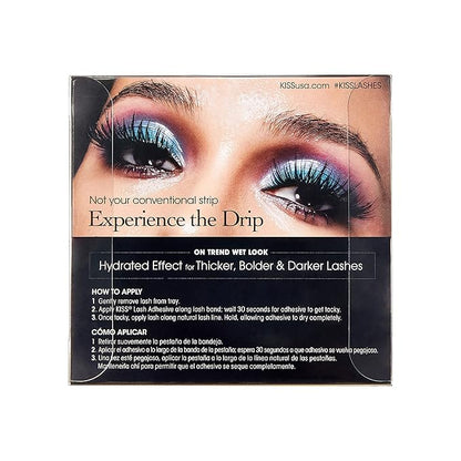 KISS Halloween Lash Drip False Eyelashes, Spiky X Boosted Volume, Unique Wet Look Hydrated Effect, Multi-Length Rewearable Fake Eyelashes, Wispy Crisscross Lash Pattern, Style ‘Icy’, 1 Pair, Packaging May Vary