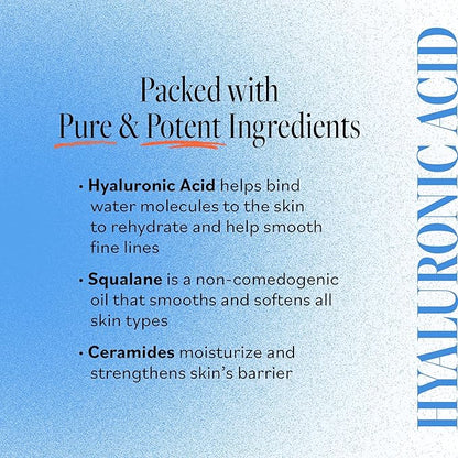 Derma E Ultra Hydrating Antioxidant Day Cream – Face Moisturizer with Hyaluronic Acid, Squalane, and Ceramides to Smooth and Nourish, Hydrating Face Moisturizer for Sensitive Skin, 2 Fl Oz