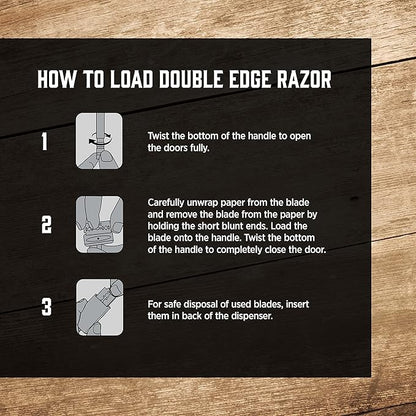 Wilkinson Sword Double Edge Razor for Men With 5 Double Edge Razor Blades Refills