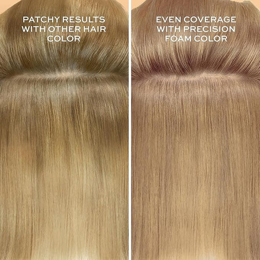 John Frieda Precision Foam Colour, Medium Natural Blonde 8N, Full-coverage Hair Color Kit, Anti-Fade Gray Coverage, Deep Color Saturation Hair Dye, Pack of 2