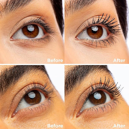 Pacifica Vegan Collagen Fluffy Lash Mascara – Black Thickening & Lengthening Mascara with Plant Fibers, Full Fluffy Lashes, Vegan & Cruelty-Free, 0.24 oz