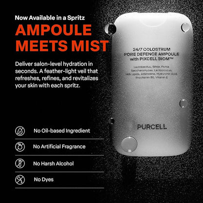 24/7 Colostrum Ampoule Mist - Glass skin with Long Hydration, Poreless Smooth Skin, Before & After Makeup, Hyaluronic Acid and Vitamin, For All Skin types, 1.85 fl oz