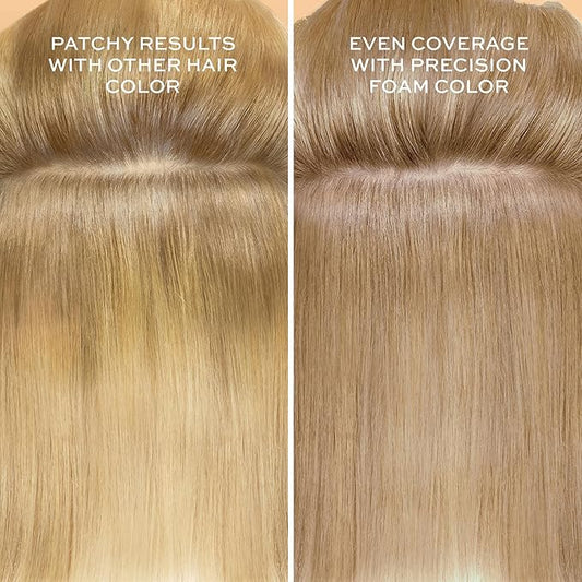 John Frieda Precision Foam Colour, Light Natural Blonde 9N, Full-coverage Hair Color Kit, Anti-Fade Gray Coverage, Deep Color Saturation Hair Dye, Pack of 2