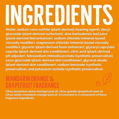 Seventh Generation Hand Soap, Mandarin Orange & Grapefruit , 12 Fl Oz (Pack of 8) - (Packaging May Vary)