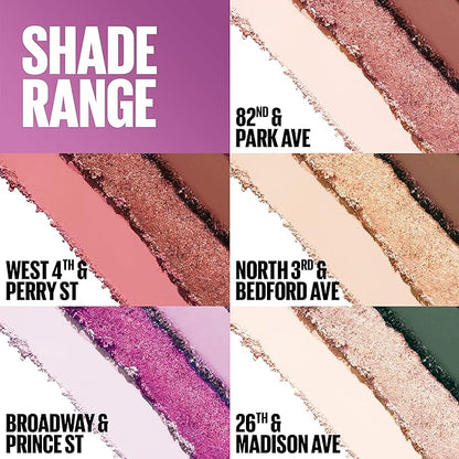 Maybelline New York Shadow Blocks Shadow Blocks Eyeshadow Palette, Stacked Eye Shadow Trio, Broadway & Prince St, 0.08 oz