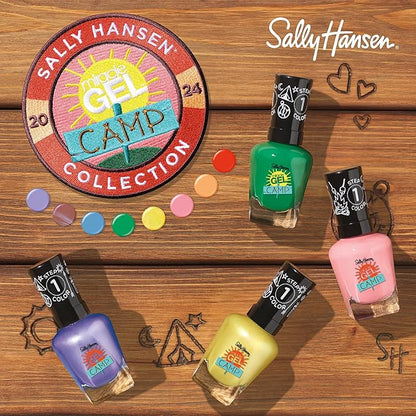 Sally Hansen Miracle Gel™, Summer Camp Campfire Song, Long Lasting, Gel-Like Formula, No UV Lamp Needed, Red Nail Polish