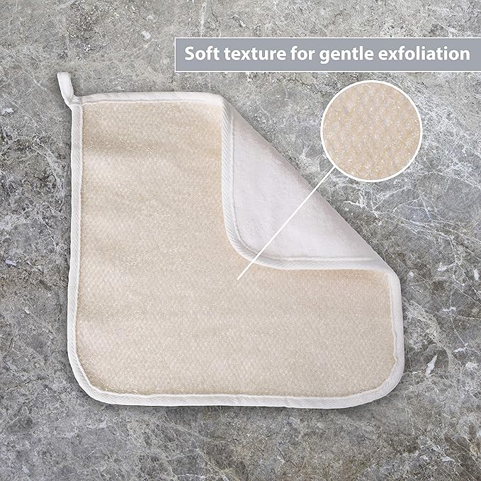 Paradiso Soft-Weave Wash Cloths, Cleansing and Exfoliating, White, Pack of 10