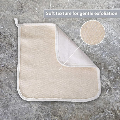 Paradiso Soft-Weave Wash Cloths, Cleansing and Exfoliating, White, Pack of 10